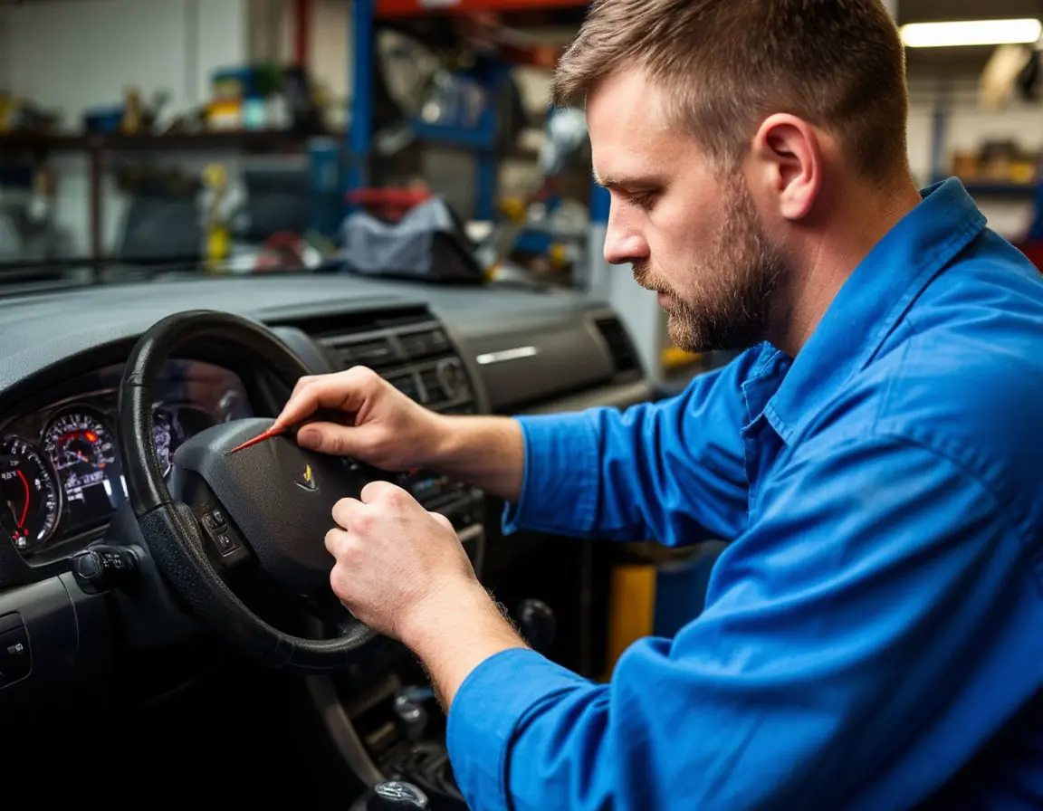 Mechanic Installing Accessories